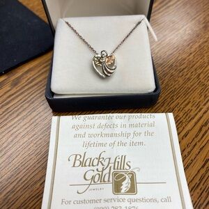 Angel Heart Necklace - Silver and Gold